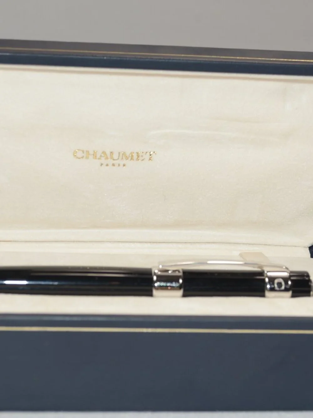 Chaumet Paris Luxury Black Lacquer & Palladium Pen - EUC WT